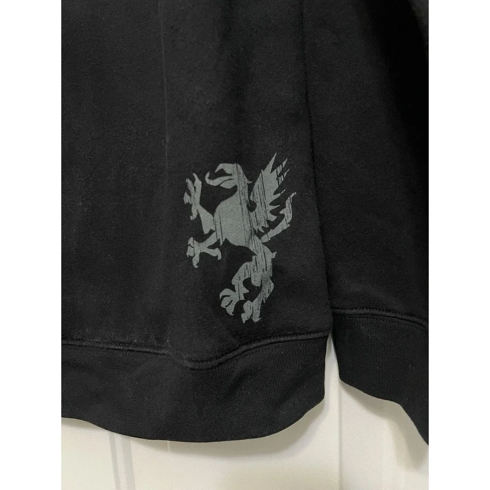 Outlooks Sweatershirt Hoodie Black Y2K‎ Logo Zipper Men's XL Pullover